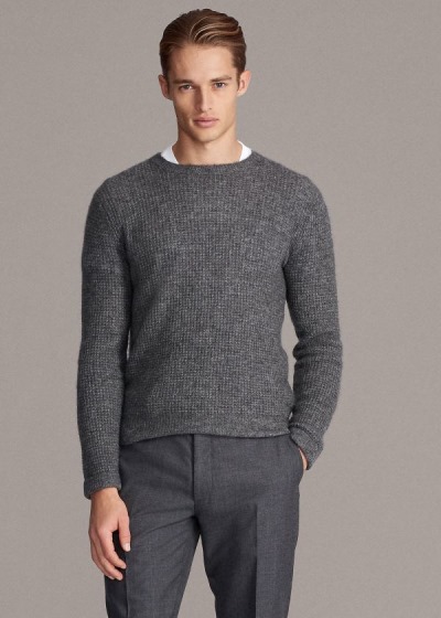 Sueter Ralph Lauren Hombre Grises - Cashmere-Silk Crewneck - TIGZY5283